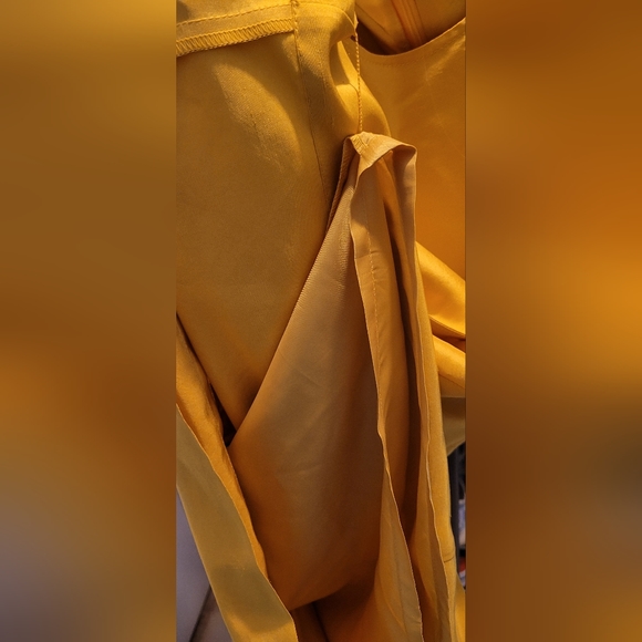 Euc Banana Republic golden 100% silk dress size 8 - Picture 5 of 10